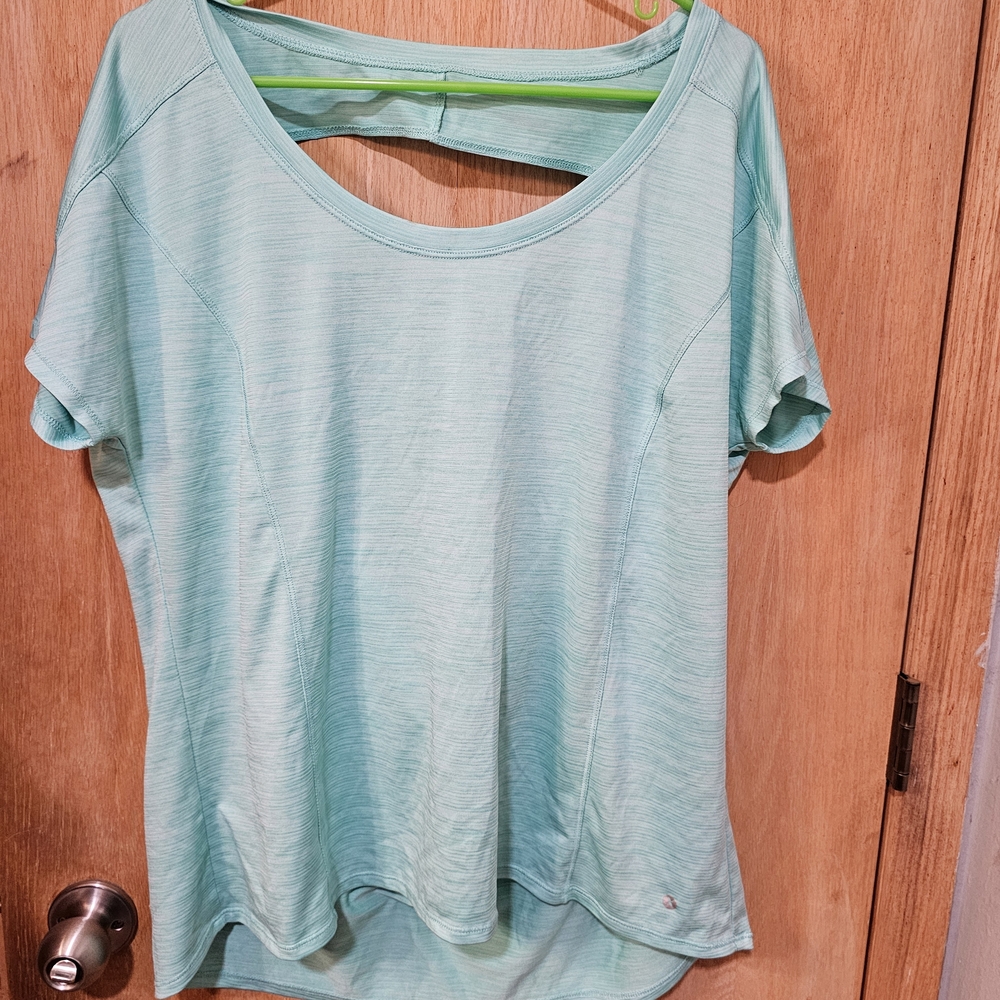 Champion Green Relaxed Cut Out Short Sleeve Tee